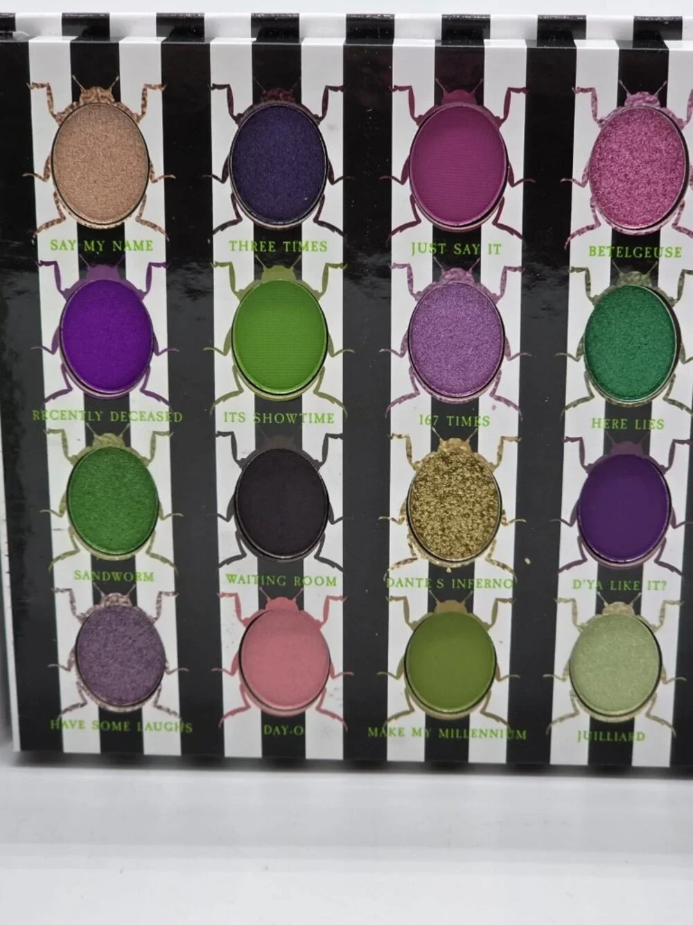 Beetlejuice X Revolution Shadow Palette Eye Shadow Cosmetic Makeup 16 Colors